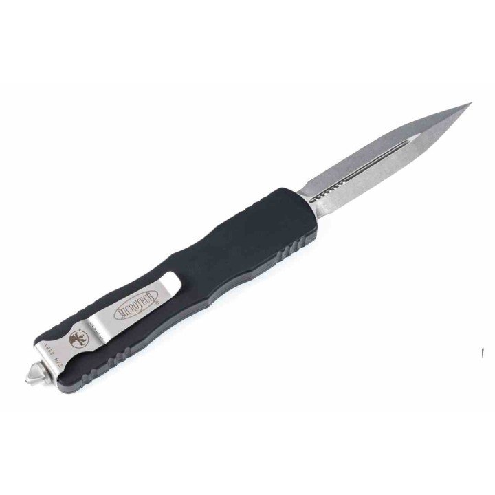 Couteau Microtech 227-10 Dirac AUTO OTF Double Edge Dagger Manche Black Aluminium USA MCT22710 - Livraison Gratuite