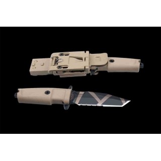EX0110DW Extrema Ratio Fulcrum C FH Fixed N690 Camo Blade Tan Forprene Handle Tan Plastic Sheath Italy - Livraison Gratuite