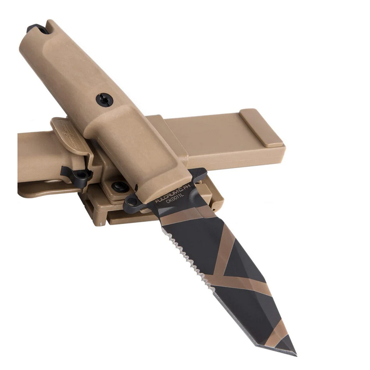 EX0110DW Extrema Ratio Fulcrum C FH Fixed N690 Camo Blade Tan Forprene Handle Tan Plastic Sheath Italy - Livraison Gratuite