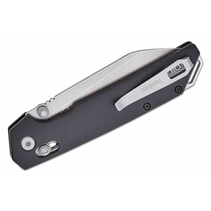 Couteau Kershaw Iridium DuraLock Reverse Tanto Lame Acier D2 SW Manche Alu IKBS Crossbar Lock Clip KS2038R - Livraison Gratuite