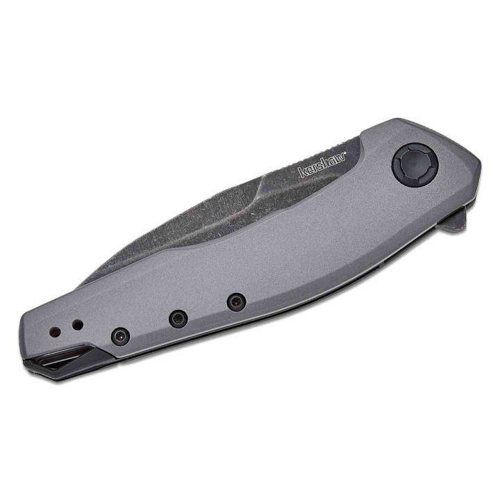 Couteau Kershaw Sanctum A/O Lame Acier 8Cr13MoV Blk Manche Gray Acier Clip Framelock KS1815 - Livraison Gratuite