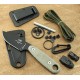 Couteau de Survie ESEE Izula II Black with Kit Lame Carbone 1095 + Etui Made In USA ESIZ2BKIT - Livraison Gratuite