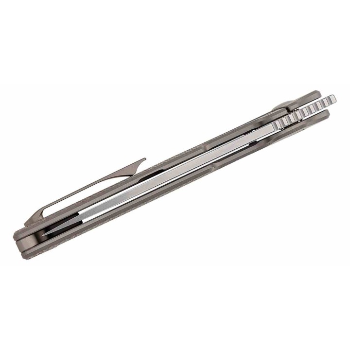 Couteau Kizer Varatas Titanium Handles S35VN SW Blade IKBS Frame Lock Clip KI3637A1 - Livraison Gratuite 