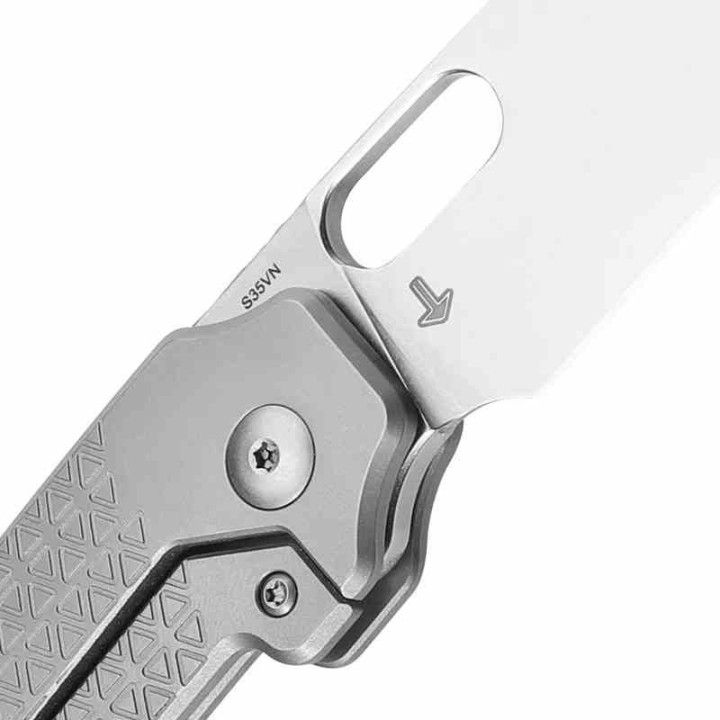 Couteau Kizer Varatas Titanium Handles S35VN SW Blade IKBS Frame Lock Clip KI3637A1 - Livraison Gratuite 