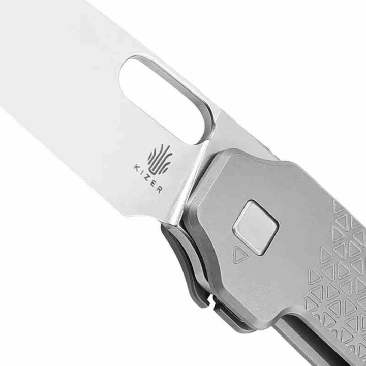 Couteau Kizer Varatas Titanium Handles S35VN SW Blade IKBS Frame Lock Clip KI3637A1 - Livraison Gratuite 
