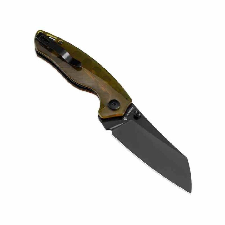 Couteau Kizer Towser K Yellow Lame Black Acier 154CM Manche Ultem IKBS Linerlock Clip KIV4593C6 - Livraison Gratuite