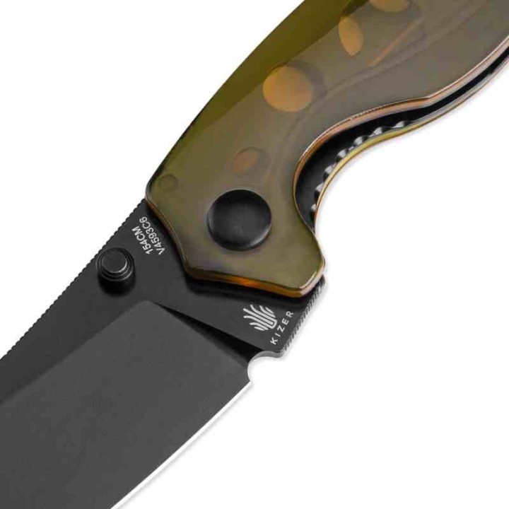 Couteau Kizer Towser K Yellow Lame Black Acier 154CM Manche Ultem IKBS Linerlock Clip KIV4593C6 - Livraison Gratuite