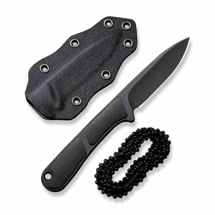Couteau CIVIVI Mini Elementum Neck Lame Acier Nitro-V Black Manche G10 Etui Kydex CIVC230101 - Livraison Gratuite