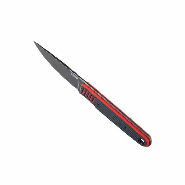 Couteau Kubey JL Fixie Red Black Manche G-10 Lame Blackwash Acier 14C28N Etui Kydex KUB356A - Livraison Gratuite