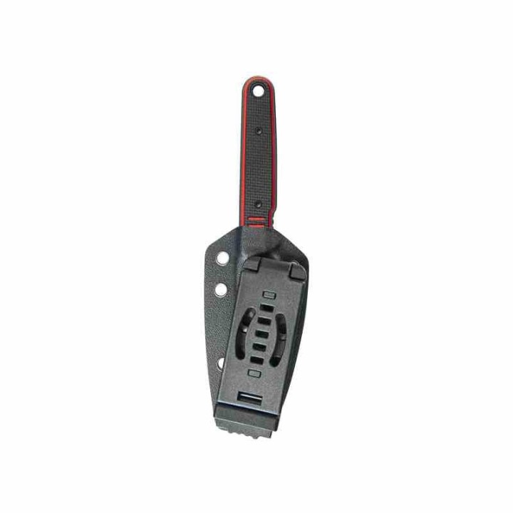 Couteau Kubey JL Fixie Red Black Manche G-10 Lame Blackwash Acier 14C28N Etui Kydex KUB356A - Livraison Gratuite