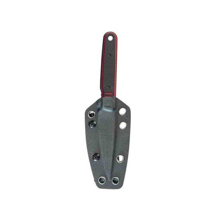 Couteau Kubey JL Fixie Red Black Manche G-10 Lame Blackwash Acier 14C28N Etui Kydex KUB356A - Livraison Gratuite