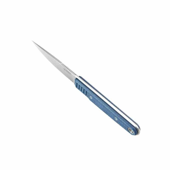Couteau Kubey JL Fixie Blue Manche Micarta Lame Beadblast Acier 14C28N Etui Kydex KUB356B - Livraison Gratuite