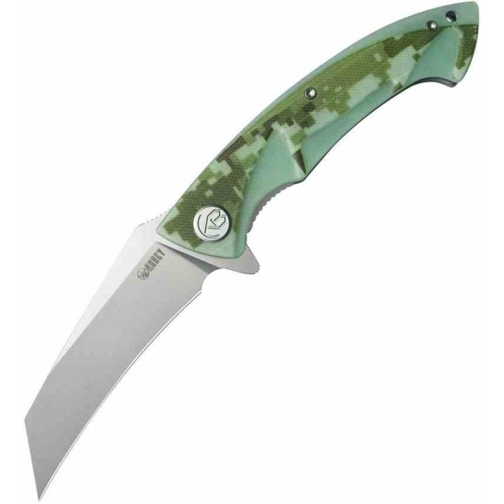 Couteau Kubey Anteater Nest Camo Manche G10 Lame Acier Sandblast 14C28N IKBS Linerlock Clip KUB212J - Livraison Gratuite