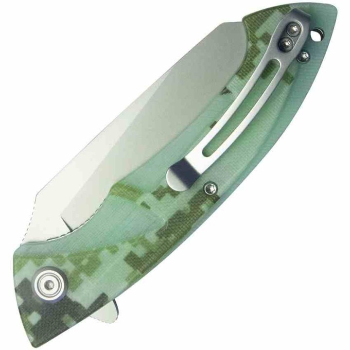 Couteau Kubey Anteater Nest Camo Manche G10 Lame Acier Sandblast 14C28N IKBS Linerlock Clip KUB212J - Livraison Gratuite