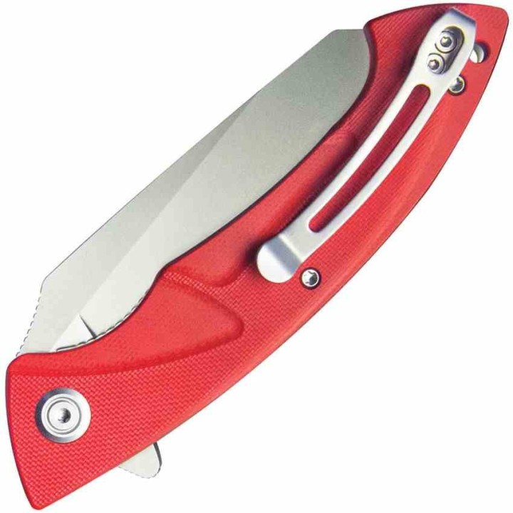 Couteau Kubey Anteater Nest Red Manche G10 Lame Acier Sandblast 14C28N IKBS Linerlock Clip KUB212H - Livraison Gratuite