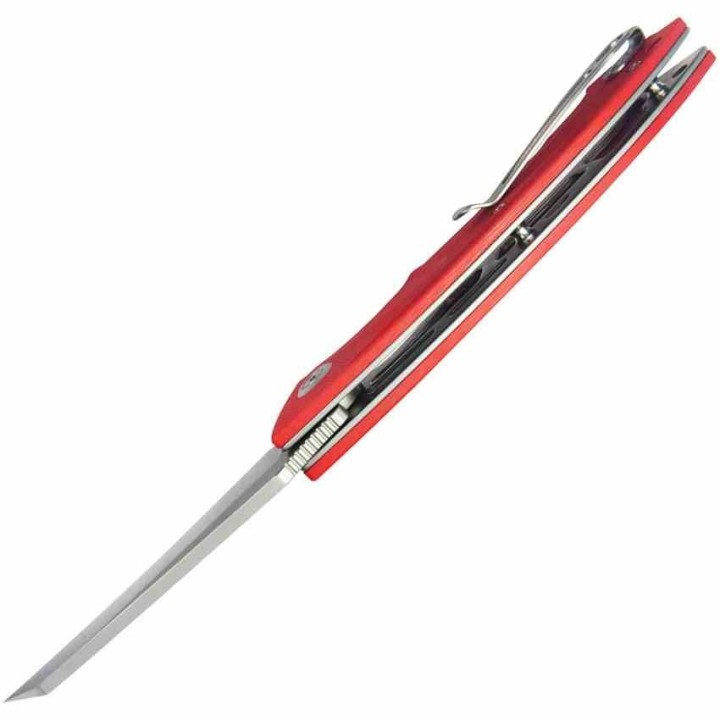 Couteau Kubey Anteater Nest Red Manche G10 Lame Acier Sandblast 14C28N IKBS Linerlock Clip KUB212H - Livraison Gratuite