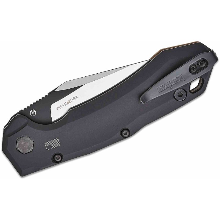 Couteau Automatique Kershaw Launch 19 Lame Acier CPM-154 Manche Black/Brown G10/Aluminum Clip USA KS7851 - Livraison Gratuite