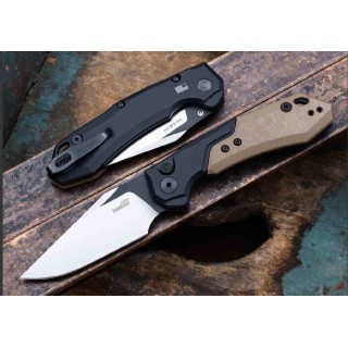 Couteau Automatique Kershaw Launch 19 Lame Acier CPM-154 Manche Black/Brown G10/Aluminum Clip USA KS7851 - Livraison Gratuite
