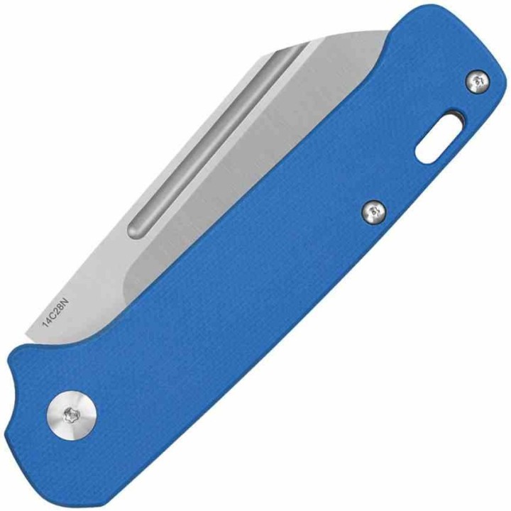 Couteau QSP Penguin Slipjoint Blue Manche G10 Lame Acier 14C28N Sheepsfoot QS130SJC - Livraison Gratuite