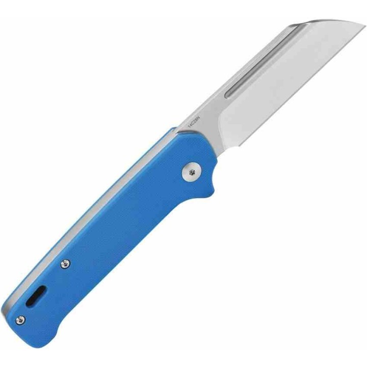 Couteau QSP Penguin Slipjoint Blue Manche G10 Lame Acier 14C28N Sheepsfoot QS130SJC - Livraison Gratuite