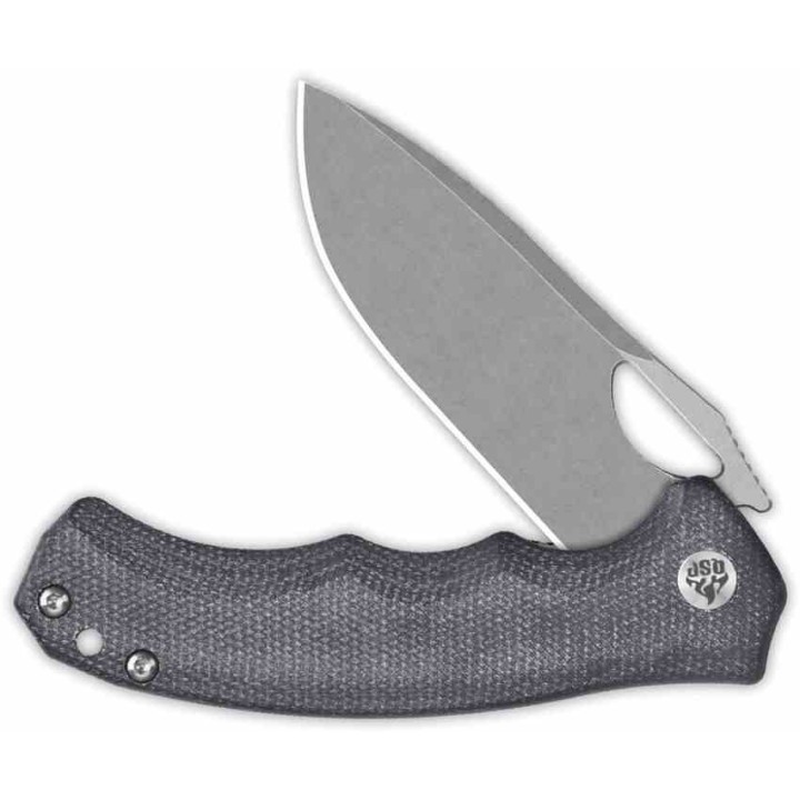 Couteau QSP Gorilla Black Manche Micarta Lame Acier 14C28N SW IKBS Linerlock Clip QS153A1 - Livraison Gratuite