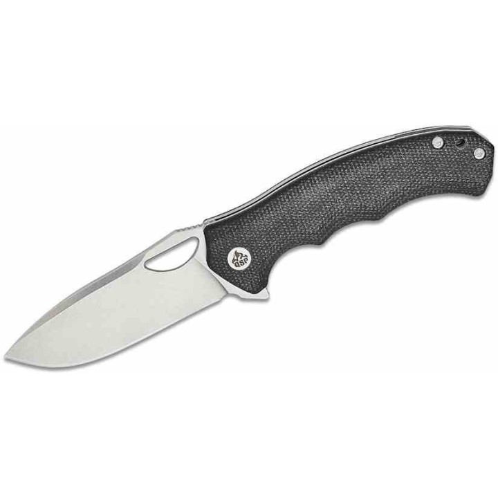 Couteau QSP Gorilla Black Manche Micarta Lame Acier 14C28N SW IKBS Linerlock Clip QS153A1 - Livraison Gratuite