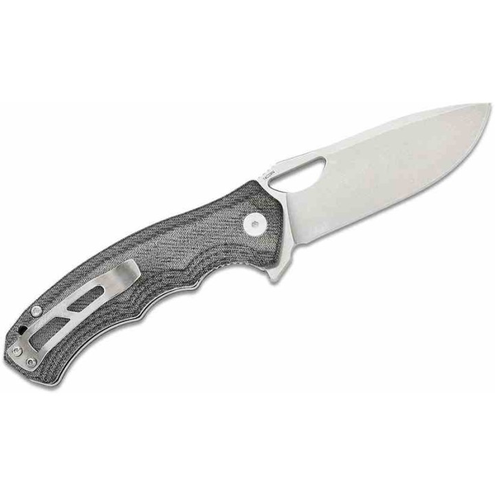Couteau QSP Gorilla Denim Manche Micarta Lame Acier 14C28N SW IKBS Linerlock Clip QS153B1 - Livraison Gratuite