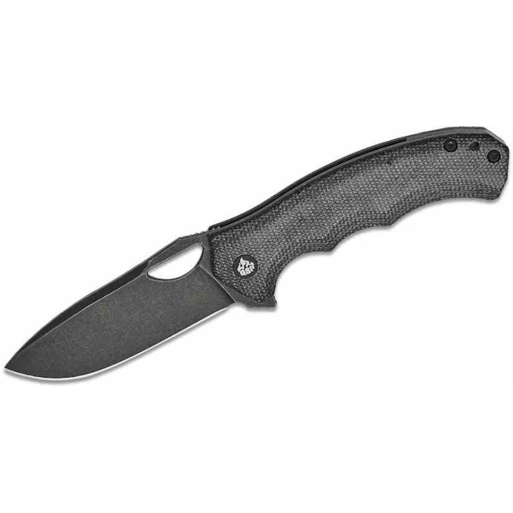 Couteau QSP Gorilla Black Manche Micarta Lame Acier 14C28N BLK IKBS Linerlock Clip QS153A2 - Livraison Gratuite