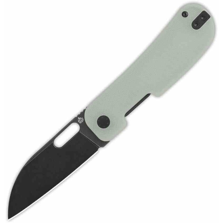 Couteau QSP Variant PE Jade Manche G10 Lame Acier 14C28N BLK Sheepsfoot IKBS Linerlock Clip QS154B - Livraison Gratuite