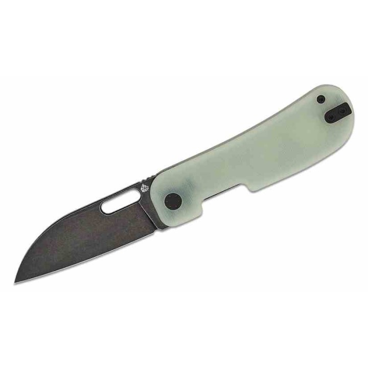 Couteau QSP Variant PE Jade Manche G10 Lame Acier 14C28N BLK Sheepsfoot IKBS Linerlock Clip QS154B - Livraison Gratuite