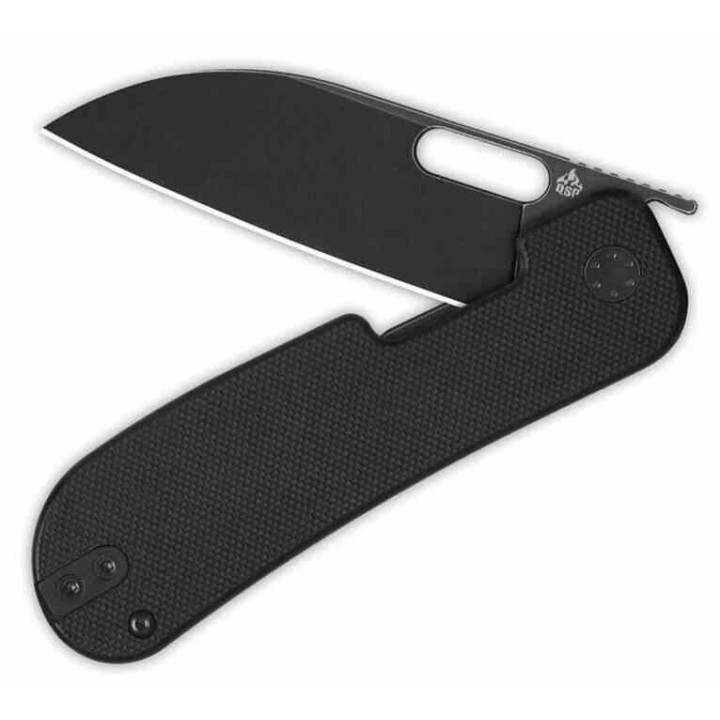 Couteau QSP Variant PE Black Manche G10 Lame Acier 14C28N BLK Sheepsfoot IKBS Linerlock Clip QS154A - Livraison Gratuite
