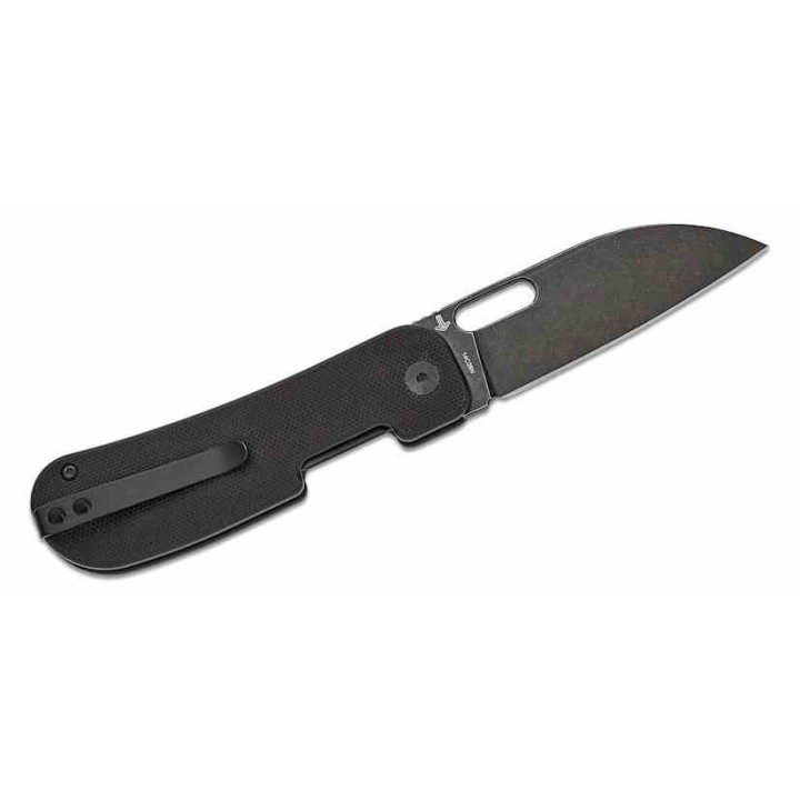 Couteau QSP Variant PE Black Manche G10 Lame Acier 14C28N BLK Sheepsfoot IKBS Linerlock Clip QS154A - Livraison Gratuite