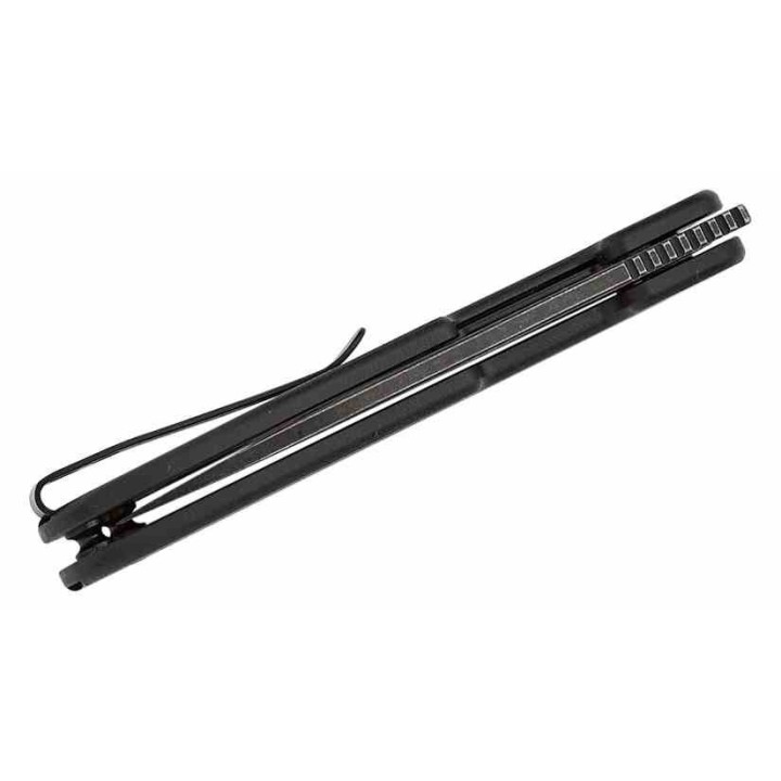 Couteau QSP Variant PE Black Manche G10 Lame Acier 14C28N BLK Sheepsfoot IKBS Linerlock Clip QS154A - Livraison Gratuite