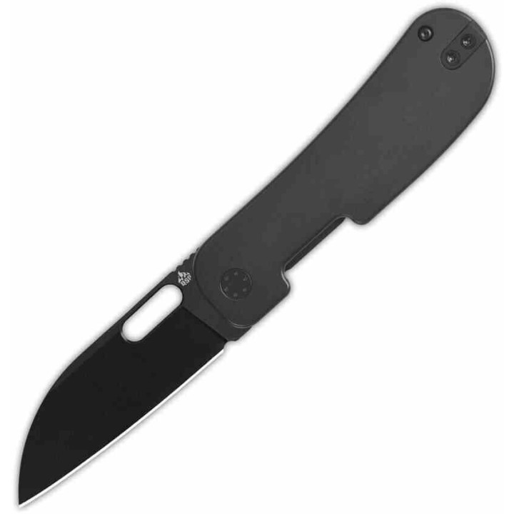 Couteau QSP Variant PE Black Manche Titane Lame Acier 14C28N BLK Sheepsfoot IKBS Linerlock Clip QS154F - Livraison Gratuite