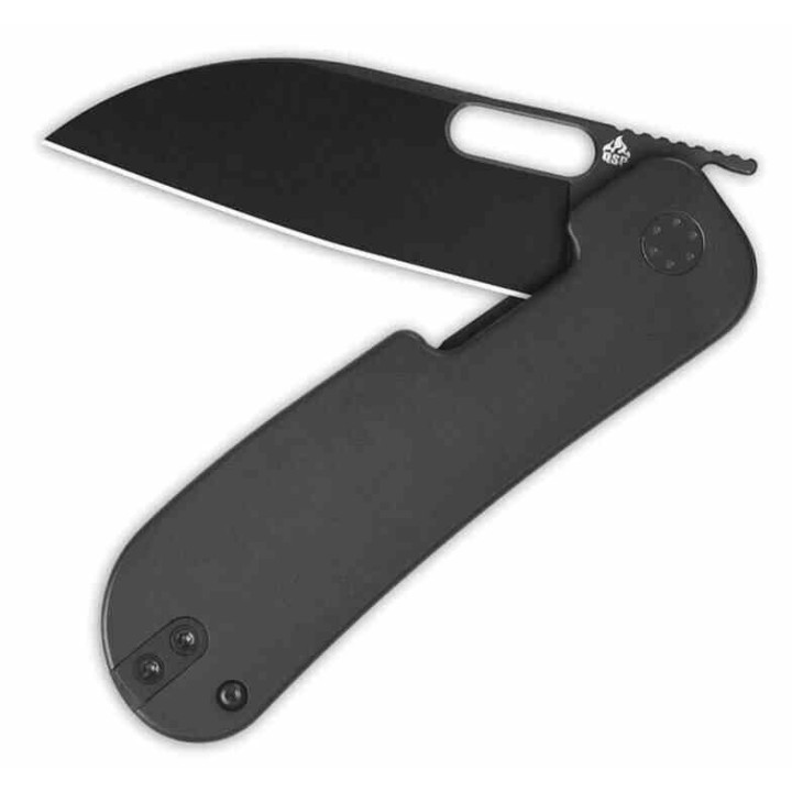 Couteau QSP Variant PE Black Manche Titane Lame Acier 14C28N BLK Sheepsfoot IKBS Linerlock Clip QS154F - Livraison Gratuite