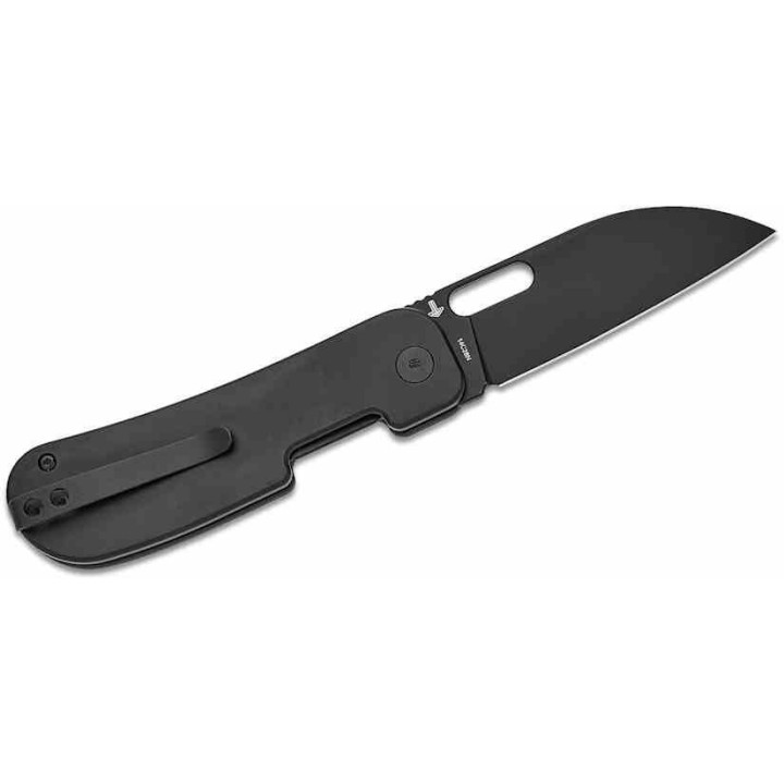 Couteau QSP Variant PE Black Manche Titane Lame Acier 14C28N BLK Sheepsfoot IKBS Linerlock Clip QS154F - Livraison Gratuite