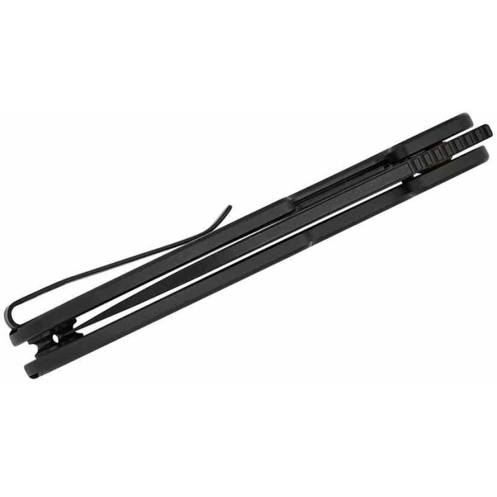 Couteau QSP Variant PE Black Manche Titane Lame Acier 14C28N BLK Sheepsfoot IKBS Linerlock Clip QS154F - Livraison Gratuite