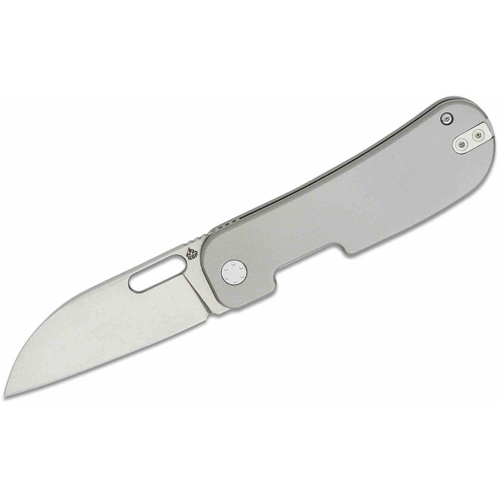 Couteau QSP Variant PE Gray Manche Titane Lame Acier 14C28N SW Sheepsfoot IKBS Linerlock Clip QS154E - Livraison Gratuite