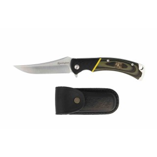 R15632 Couteau de CHasse Remington Hunter Lame Acier D2 Trailing Point Manche G10 Etui Cuir - Livraison Gratuite