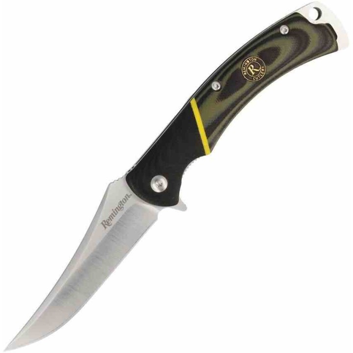 R15632 Couteau de CHasse Remington Hunter Lame Acier D2 Trailing Point Manche G10 Etui Cuir - Livraison Gratuite