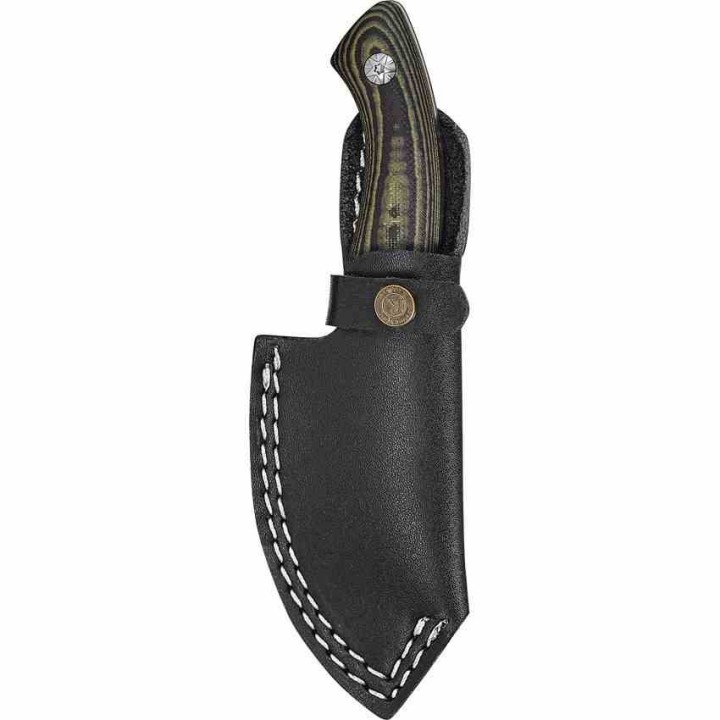 R15637 Couteau Remington Caping Hunter Lame Acier D2 Manche G10 Etui Cuir - Livraison Gratuite