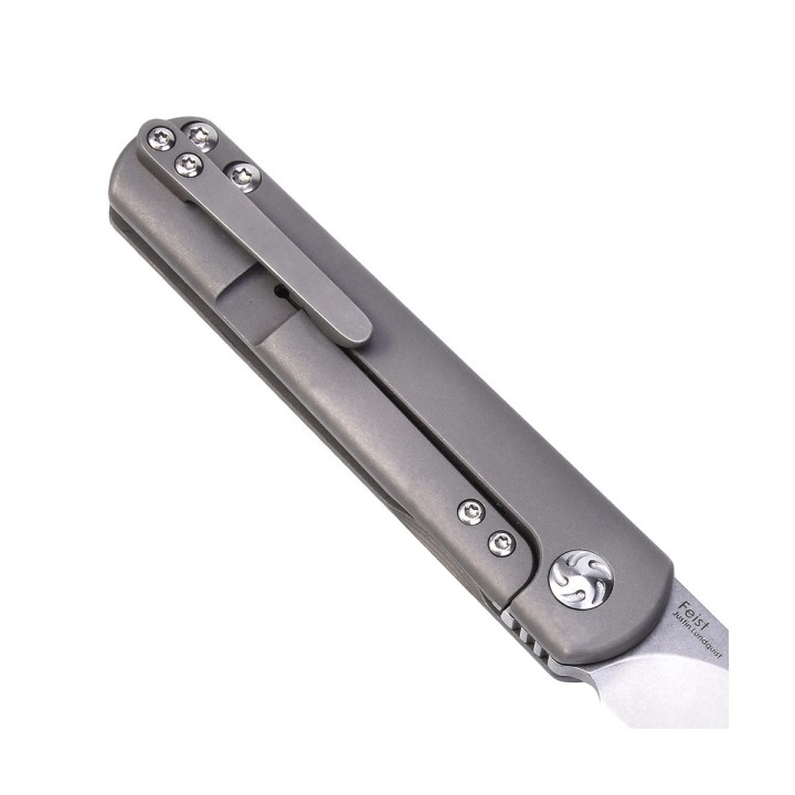 Couteau Kizer Feist Manche Titane Lame Acier CPM-S35VN Framelock Clip KI3499 - Livraison Gratuite