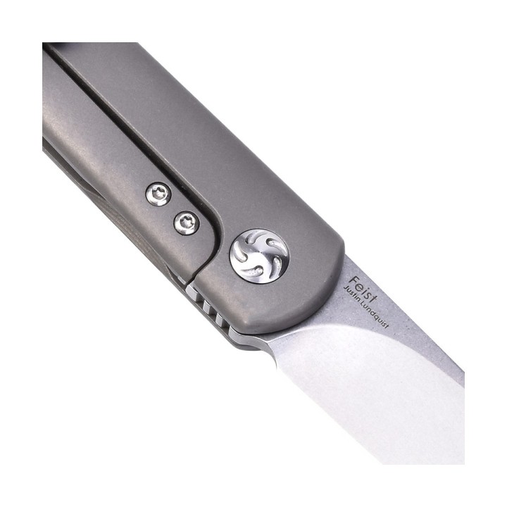 Couteau Kizer Feist Manche Titane Lame Acier CPM-S35VN Framelock Clip KI3499 - Livraison Gratuite