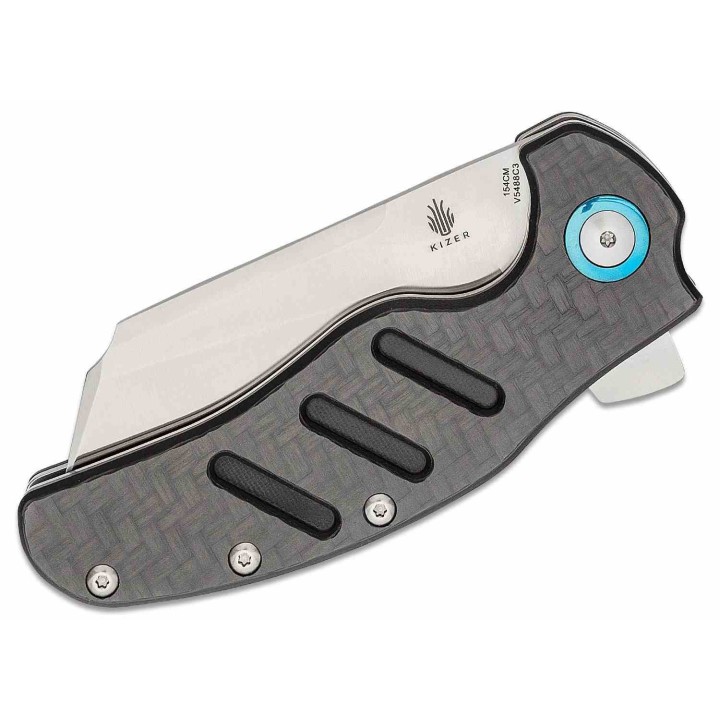 KIV5488C3 Couteau Kizer Cutlery Vanguard Sheepdog XL C01C 154CM Blade Carbon Fiber Handles Liner Lock - Livraison Gratuite