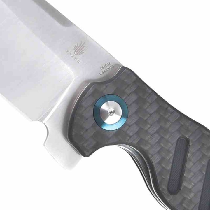 KIV5488C3 Couteau Kizer Cutlery Vanguard Sheepdog XL C01C 154CM Blade Carbon Fiber Handles Liner Lock - Livraison Gratuite