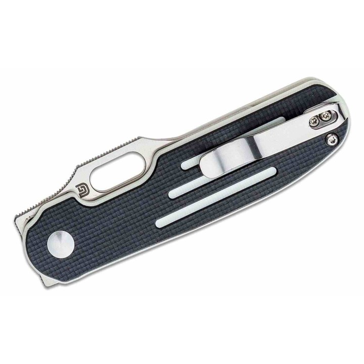 KI4562A2 Couteau Kizer Cutlery Cormorant Black/White Lame Acier S35VN Manche G10 Button Lock IKBS Clip - Livraison Gratuite