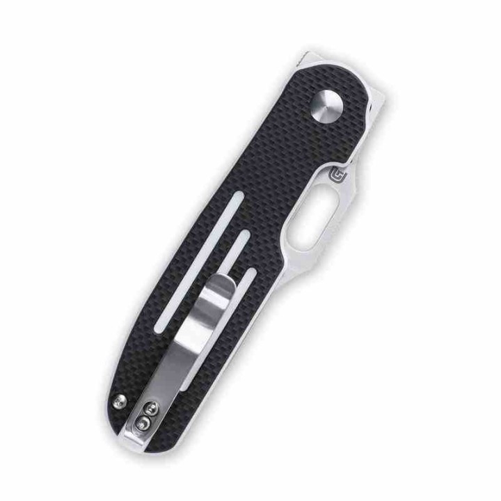KI4562A2 Couteau Kizer Cutlery Cormorant Black/White Lame Acier S35VN Manche G10 Button Lock IKBS Clip - Livraison Gratuite