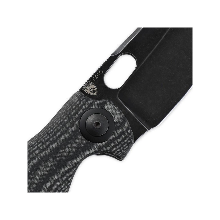 Couteau Kizer Sheepdog C01C Black Lame Acier 154CM Manche Micarta IKBS Linerlock Clip KIV4488C1 - Livraison Gratuite