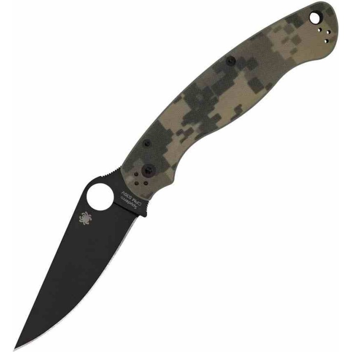 Couteau Spyderco Military 2 Camo G10 Lame Acier S30V Black Compression Lock Clip USA SC36GPCMOBK2 - Livraison Gratuite