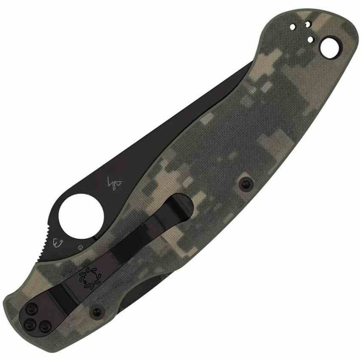 Couteau Spyderco Military 2 Camo G10 Lame Acier S30V Black Compression Lock Clip USA SC36GPCMOBK2 - Livraison Gratuite